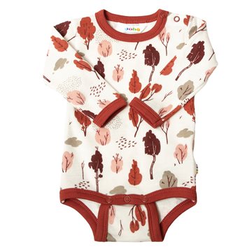 Joha - Body i uld & bambus - print med blade